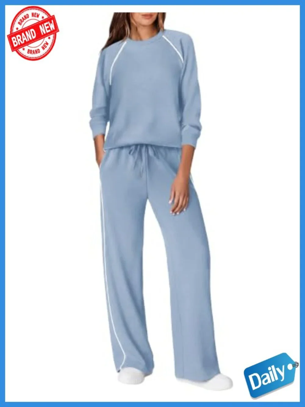 2 Piece Lounge Set Women Matching Wide Leg Pants Outfit Travel